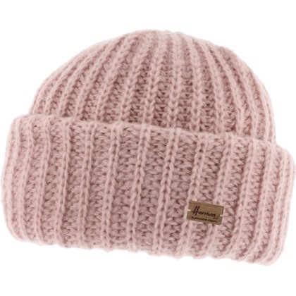 bonnet femme hiver en maille et revers herman 1874