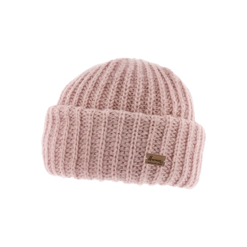 bonnet femme hiver en maille et revers herman 1874