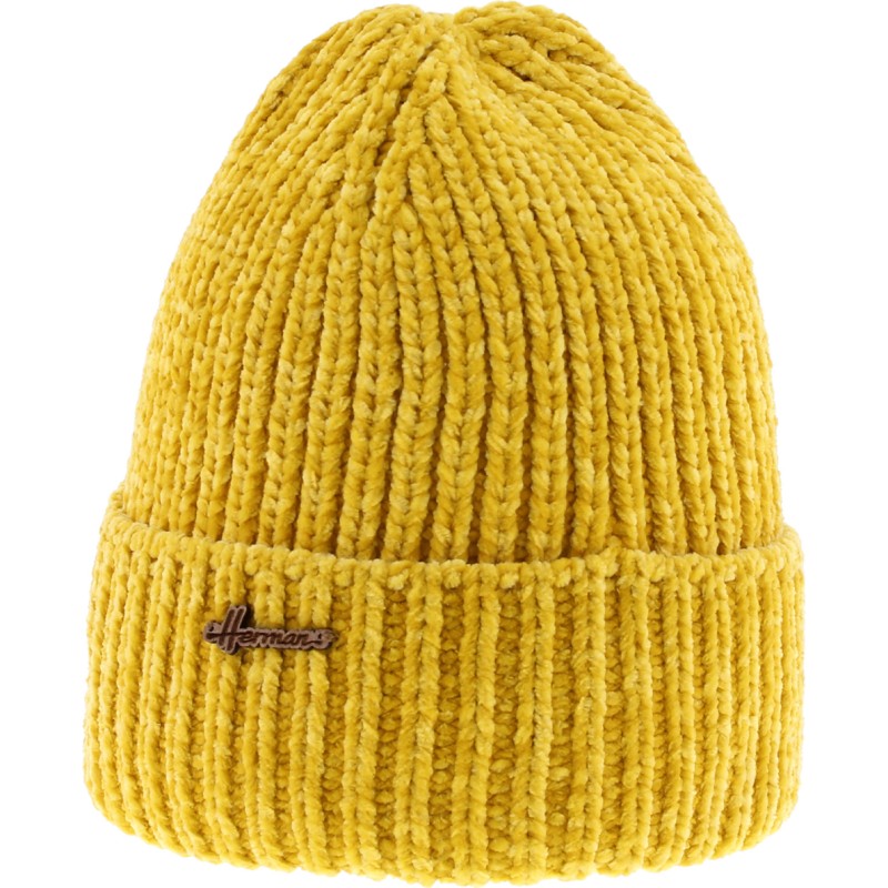 bonnet hiver coloris moutarde