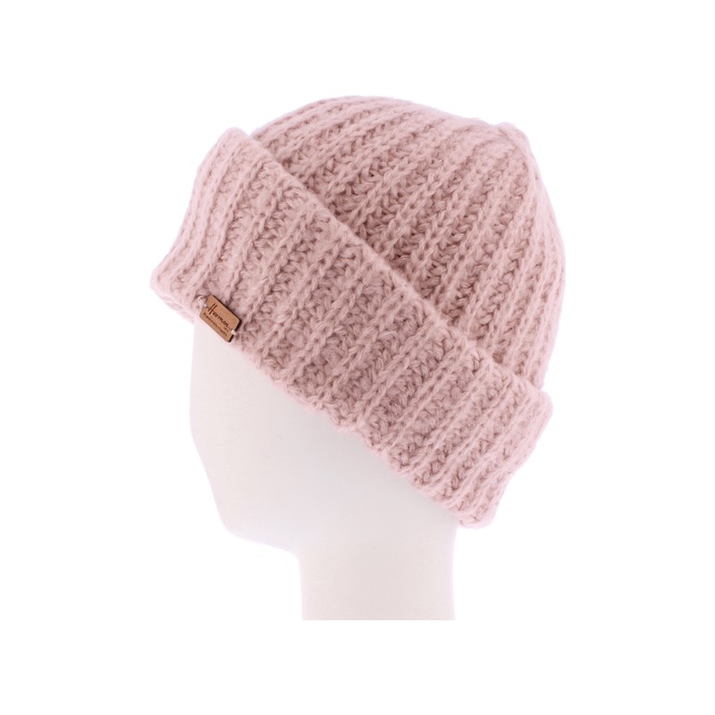 bonnet femme hiver chaud en maille et revers herman 1874 bonnet femme hiver chaud en maille et revers herman 1874