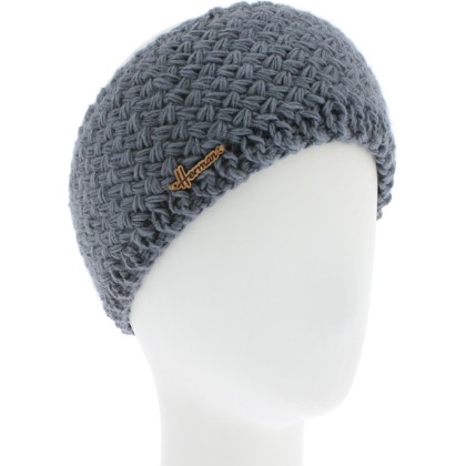 bandeau hiver herman en maille et doublure en plush coloris gris