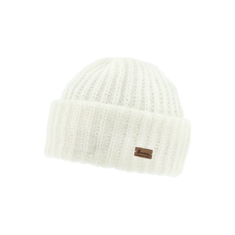 bonnet femme hiver en maille et revers herman 1874