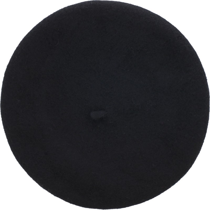 Béret uni en feutre de laine