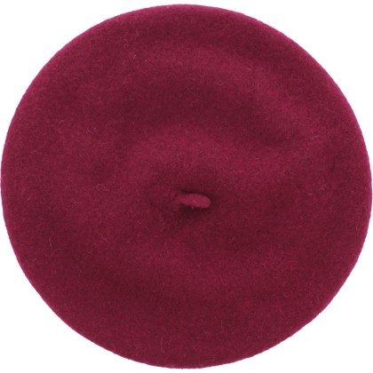 Béret uni en feutre de laine