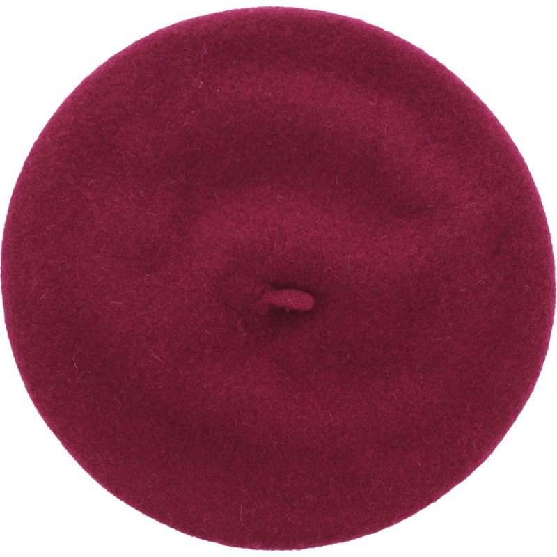 Béret uni en feutre de laine