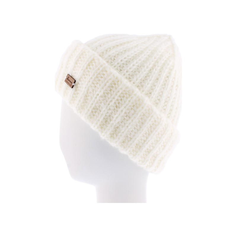 bonnet hiver femme en maille et revers herman 1874 bonnet hiver femme en maille et revers herman 1874