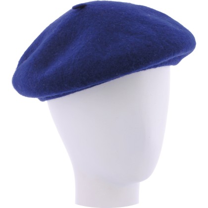 Wool felt beret, with drawstring