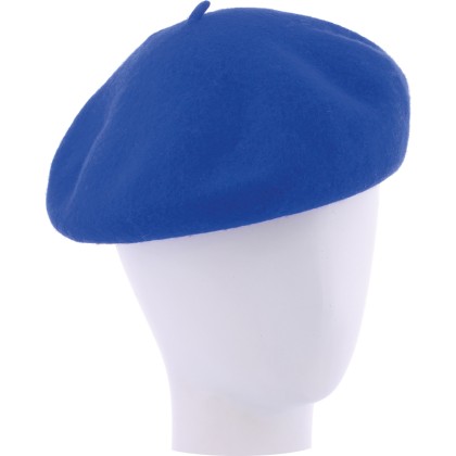 Wool felt beret, with drawstring