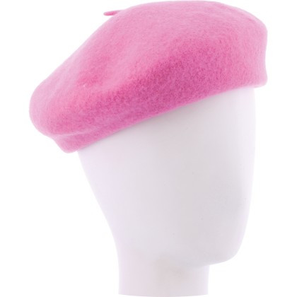 Wool felt beret, with drawstring