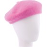 Wool felt beret, with drawstring