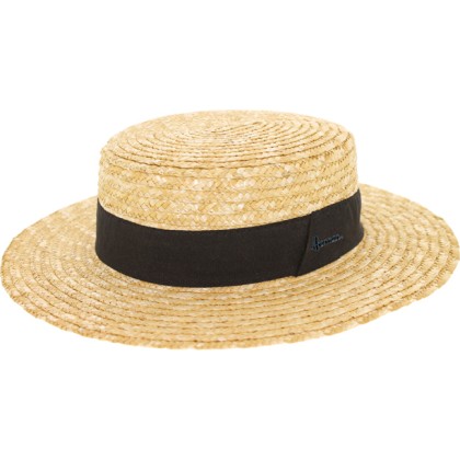 Canotier en paille naturelle