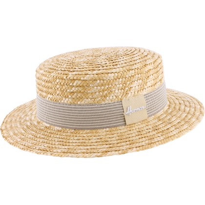Canotier en paille naturelle