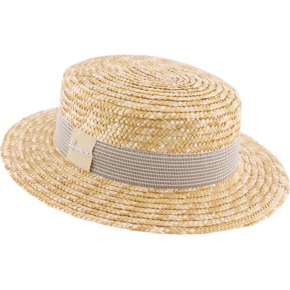 Canotier en paille naturelle