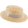 Canotier en paille naturelle