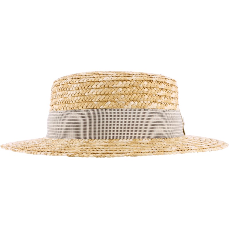 Canotier en paille naturelle