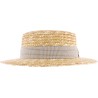 Canotier en paille naturelle