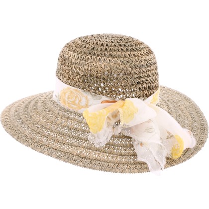 natural straw capeline