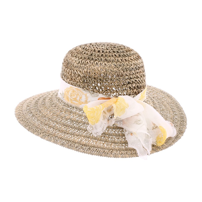 natural straw capeline