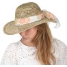 natural straw capeline