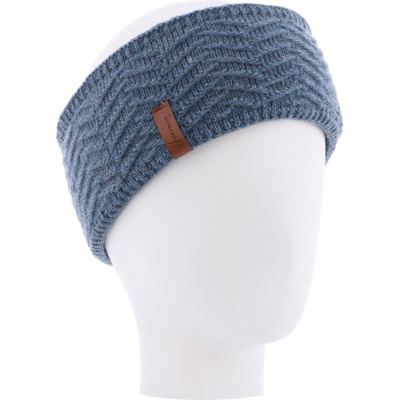 Bandeau adulte uni avec une maille fine en chevron