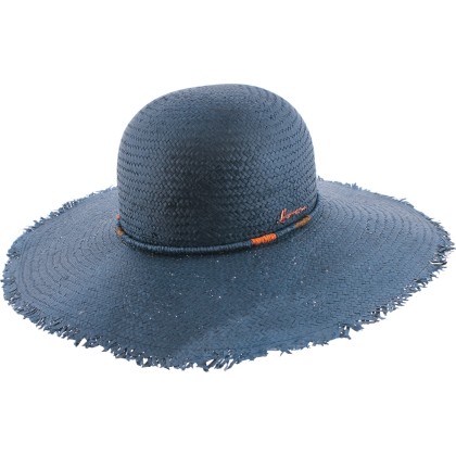 Capeline en paille papier toyo avec tresse multicolore
