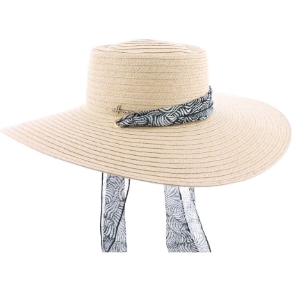 Capeline avec foulard en jugulaire, cordon de serrage